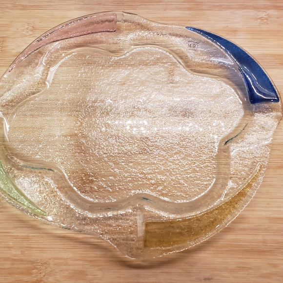 Murano colourful glass plate, made in Italy - Picture 9 of 10